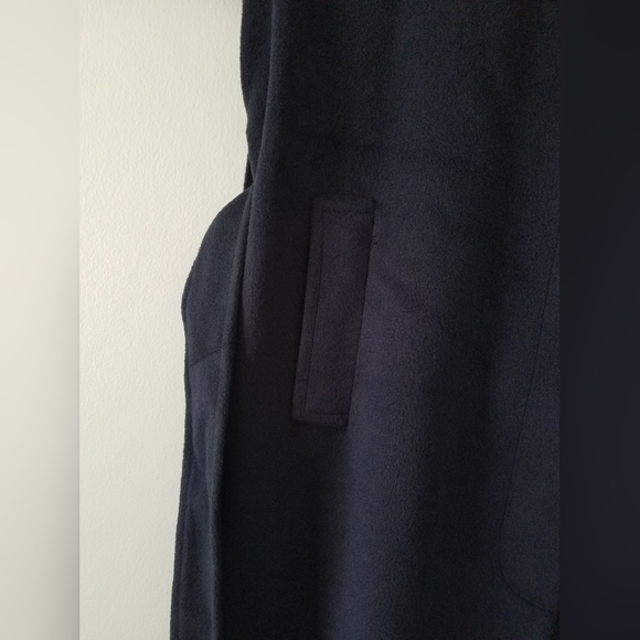 NWOT ASOS DESIGN Top Collar Boyfriend Coat Navy Size Medium - Picture 7 of 12